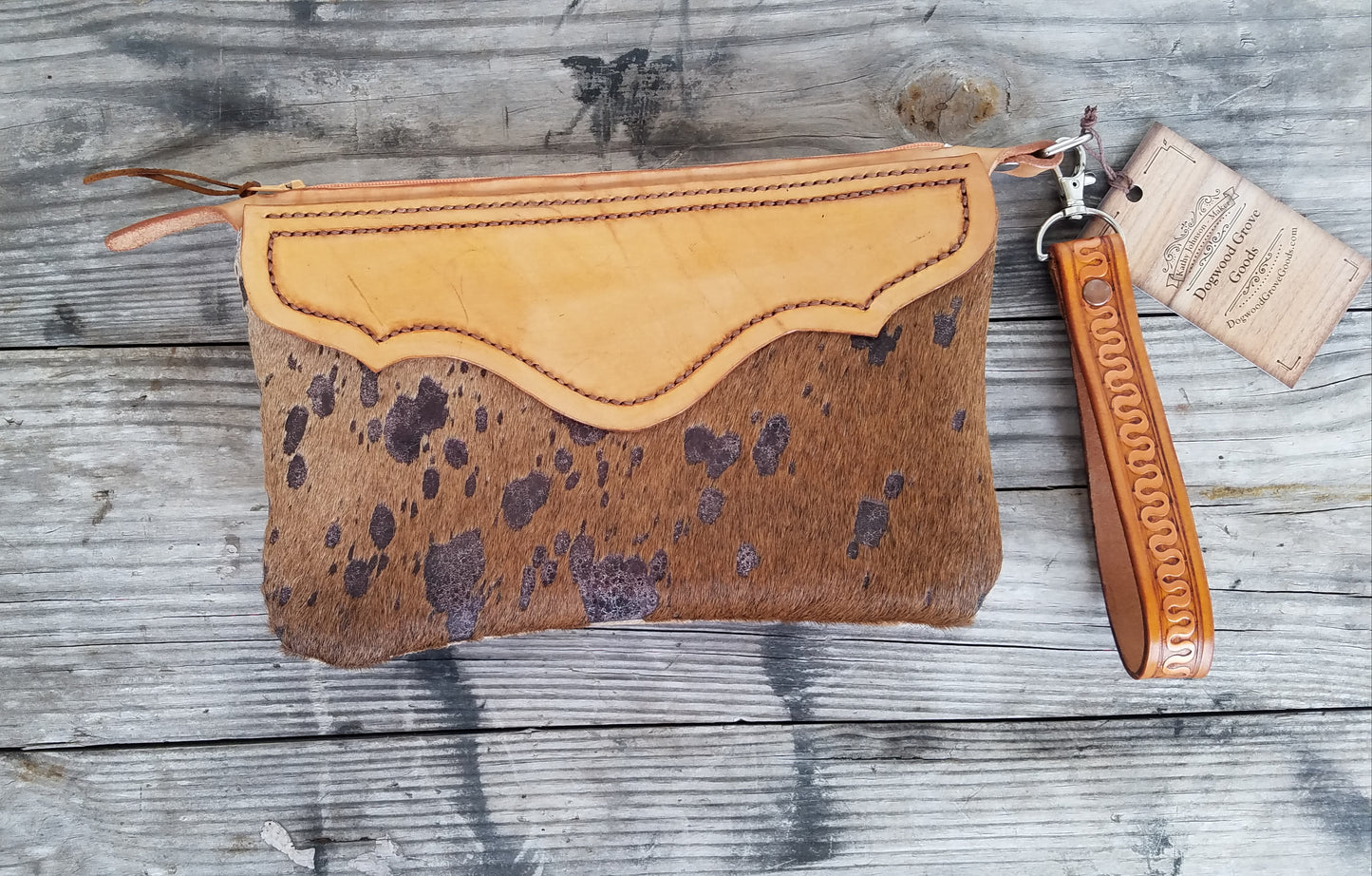 Copper Acorn Wristlet