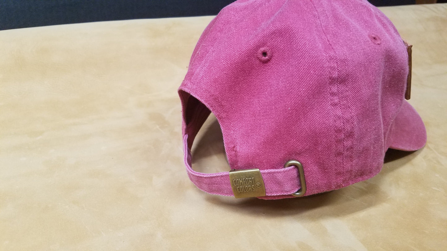 Dark Pink Denim Cap