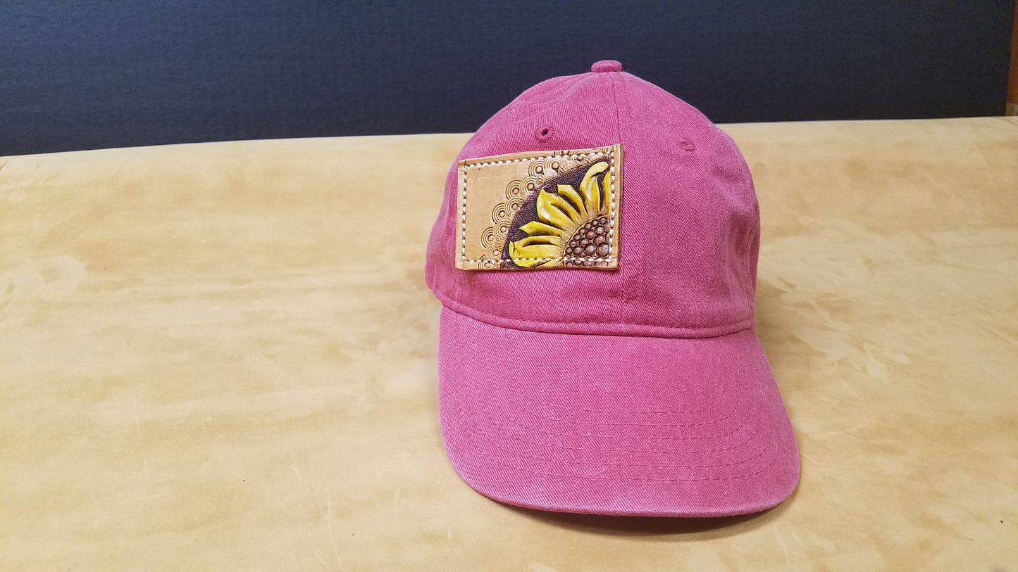 Dark Pink Denim Cap