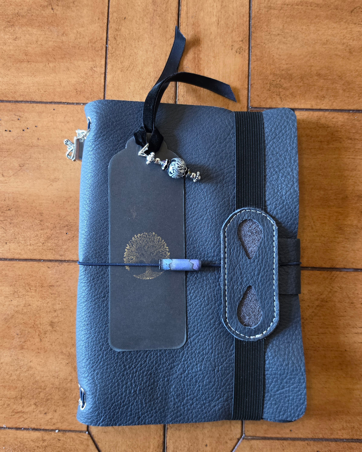 Blue Pebbled Leather A5 Journal
