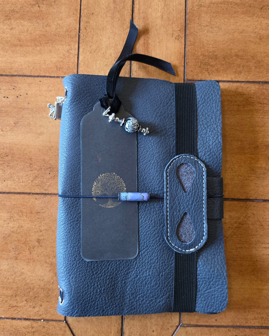 Blue Pebbled Leather A5 Journal