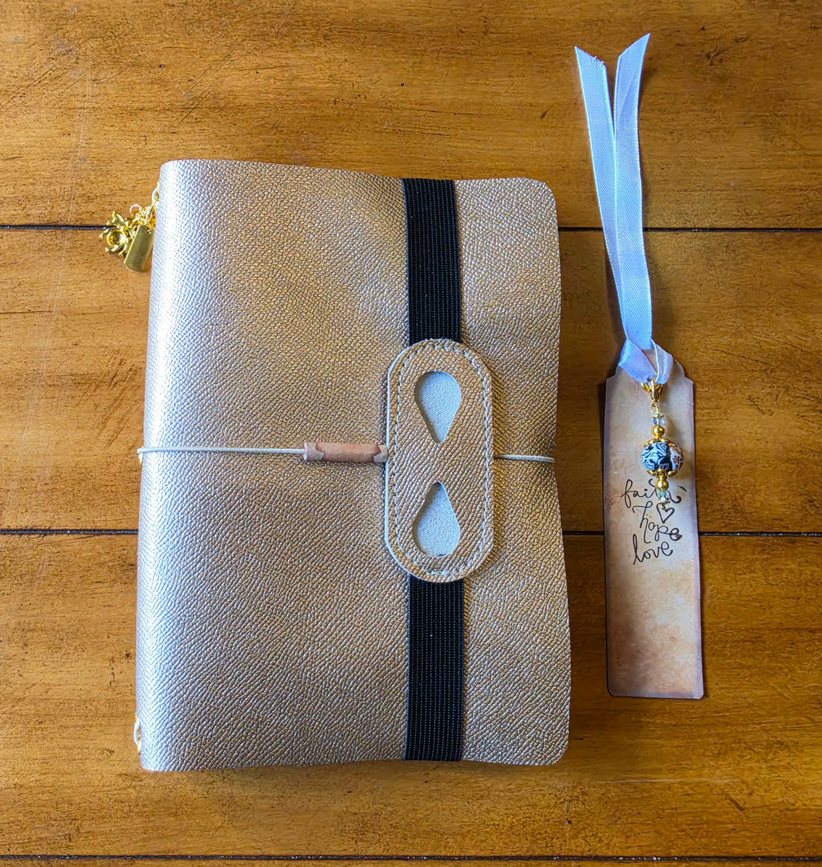 Champagne Gold Textured  Leather A5 Journal