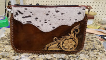 Load image into Gallery viewer, Acid-Washed Cowhide Wristlet