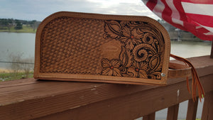 Hand Tooled Leather Travel Bag