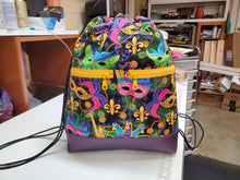 Load image into Gallery viewer, Begonia Drawstring Backpack- Mardi Gras