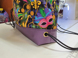 Begonia Drawstring Backpack- Mardi Gras